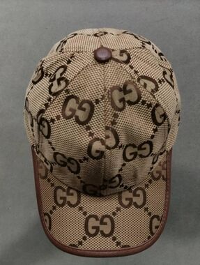 Gucci Monogram Beige Brown Baseball Cap